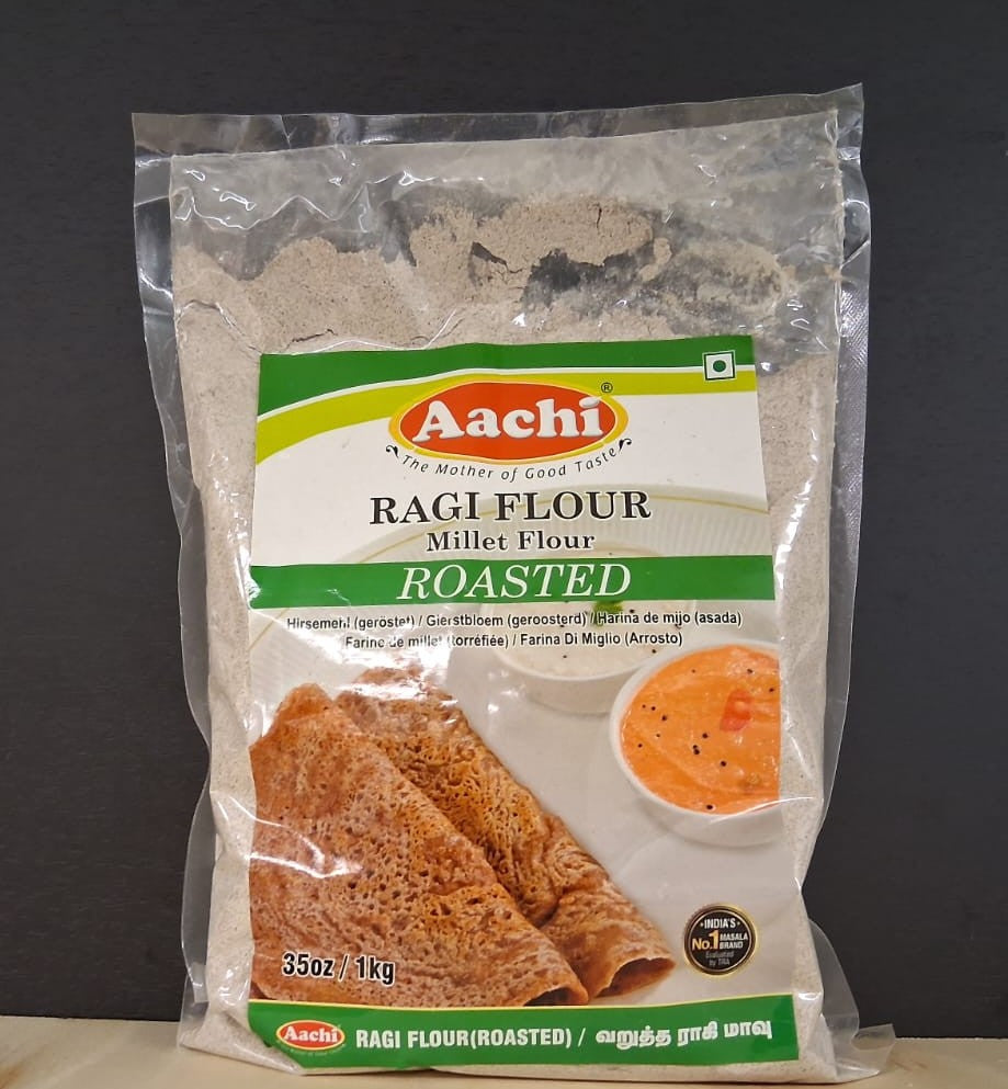 AACHI RAGI FLOUR ROASTED 1 KG