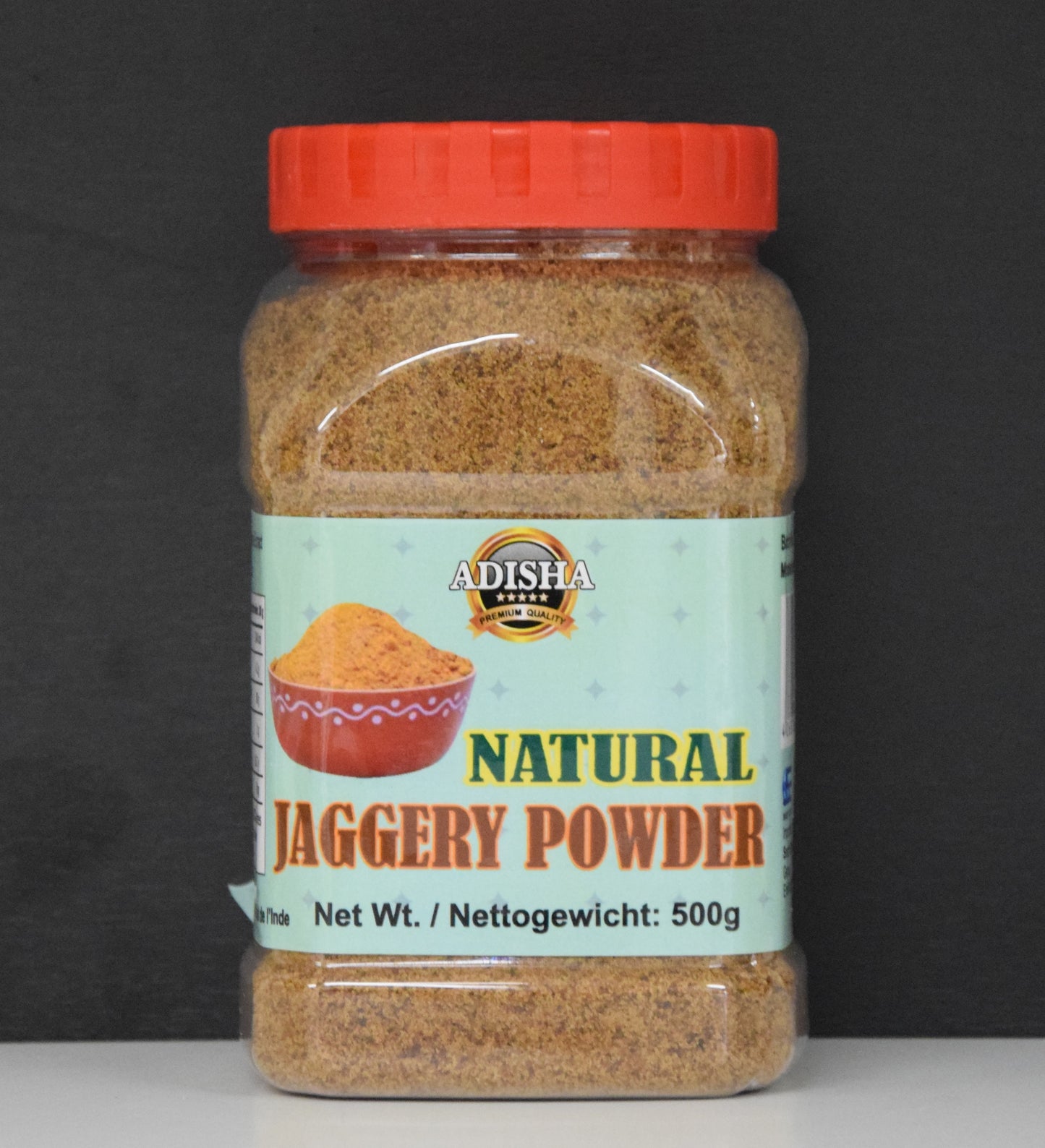 ADISHA JAGGERY POWDER IN JAR 500 GM