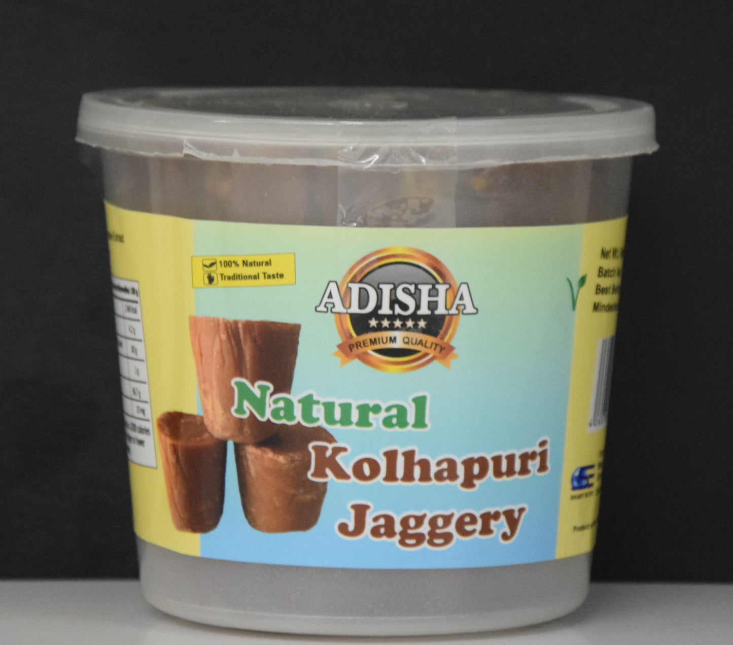 ADISHA NATURAL KOLHAPURI JAGGERY (BROWN) 1 KG BLOCK