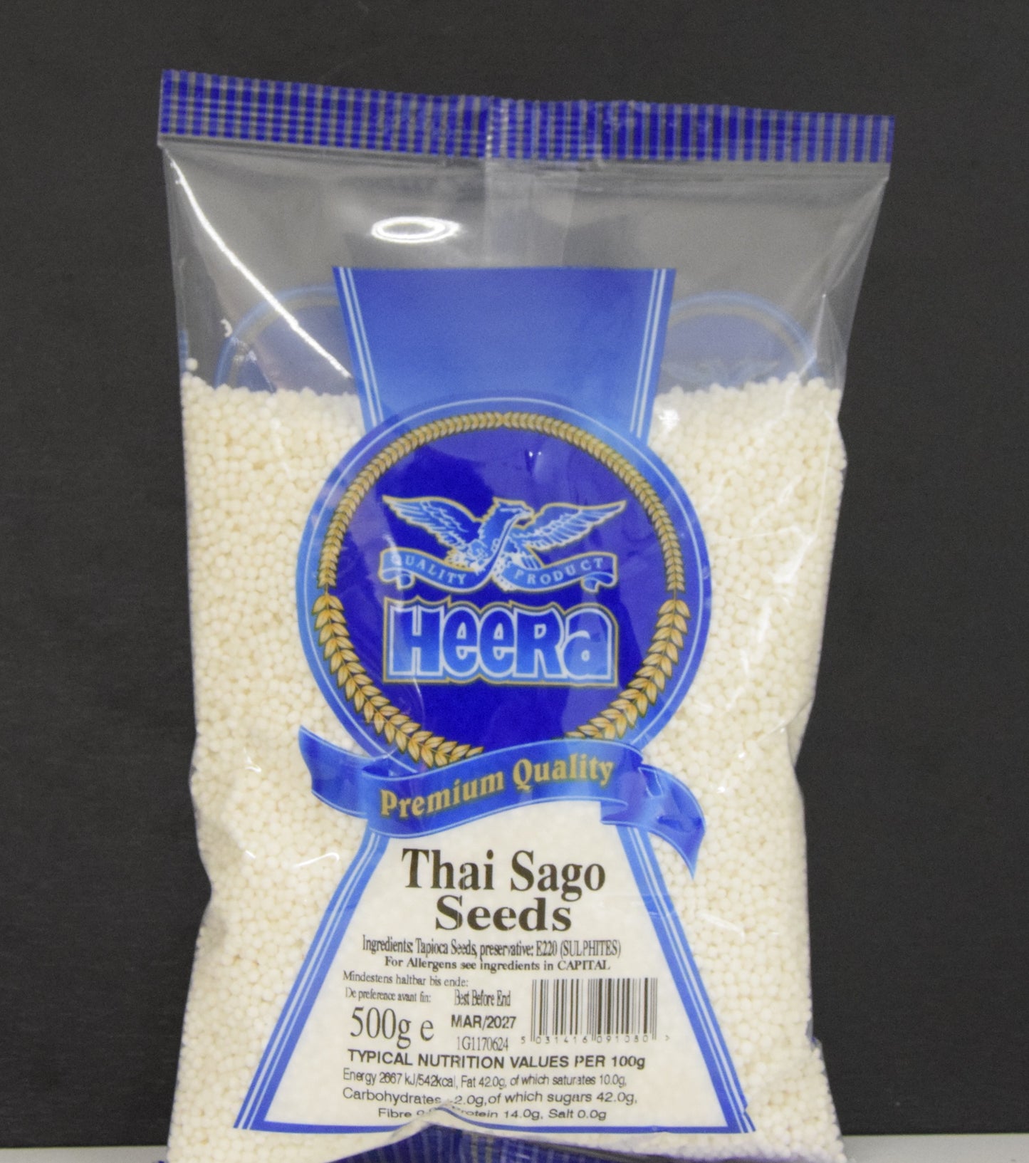 SAGO SEEDS (SABUDANA) SMALL 500 GM - HEERA
